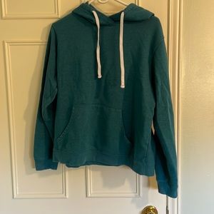 Sweater with hood, blue